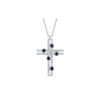 Collana Bliss Donna Bl via lattea in Oro bianco Zaffiro blu 0.25 Ct 20109709 - 20109709